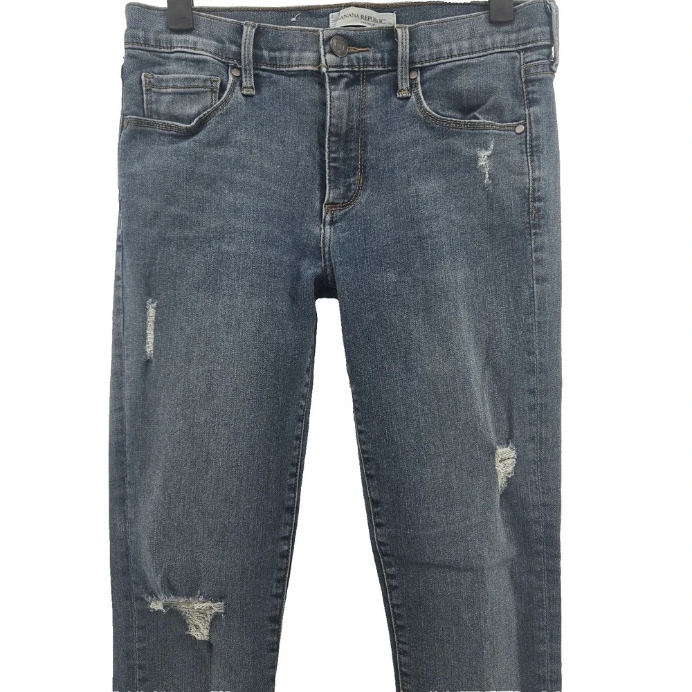 Banana Republic Premium Women's 27 Skinny Zippered Ankle Jeans